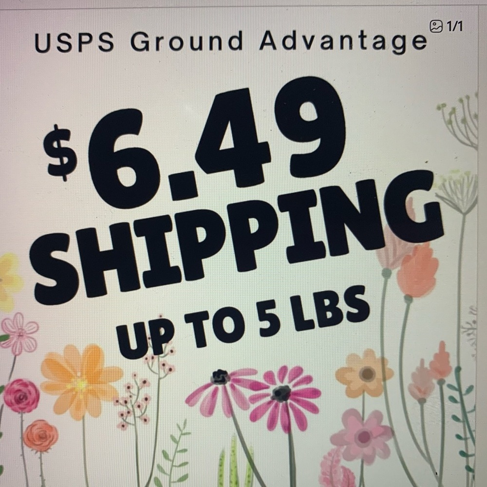 Bundle up to 5 lbs for one shipping fee